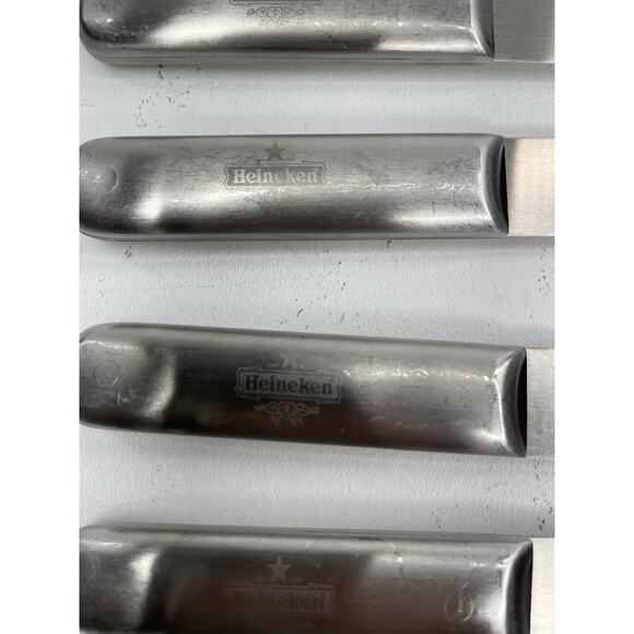 Heineken Beer Skimmer Modern Metal Set Of 10 Stainlessteel Skimmers - Picture 4 of 8